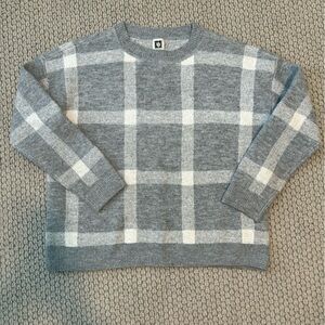 Grey and white sweater